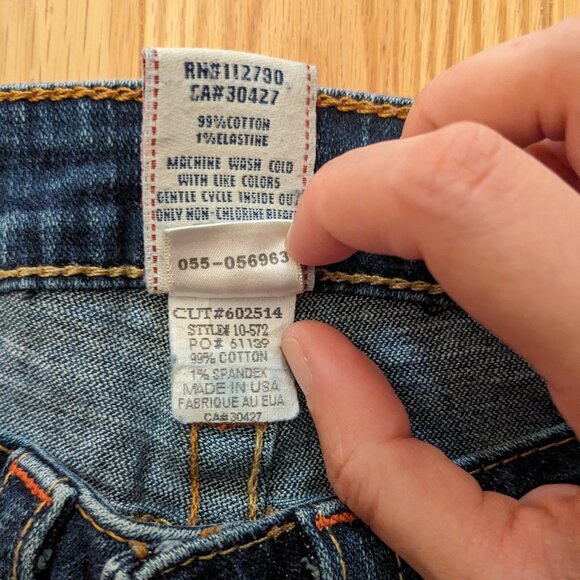 True Religion Jeans - Billy Low-Rise Flap Pocket Straight Leg - Size 25 - Petite - Picture 7 of 9